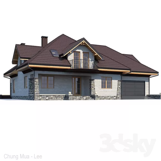 3DSKYFREE – EXTERIOR - HOUSE 3DS MAX MODELS