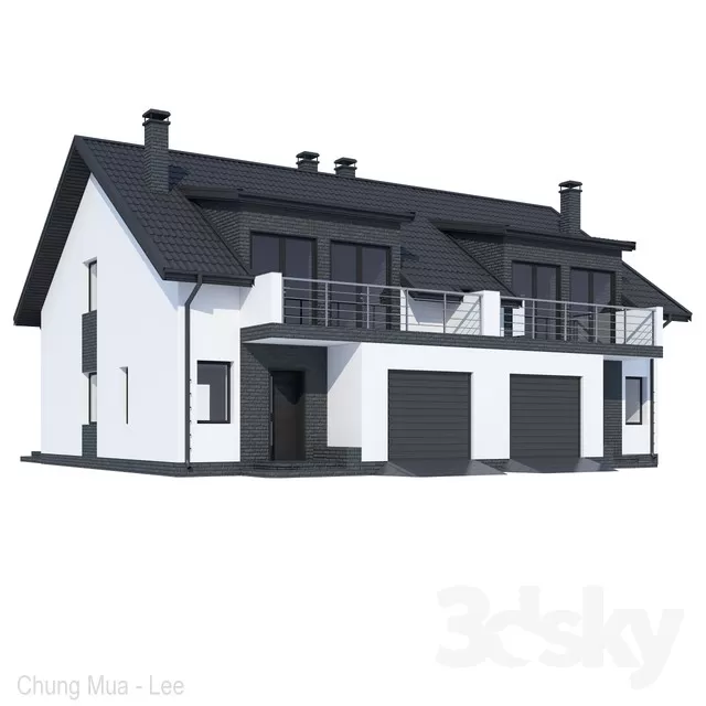 3DSKYFREE – EXTERIOR - HOUSE 3DS MAX MODELS