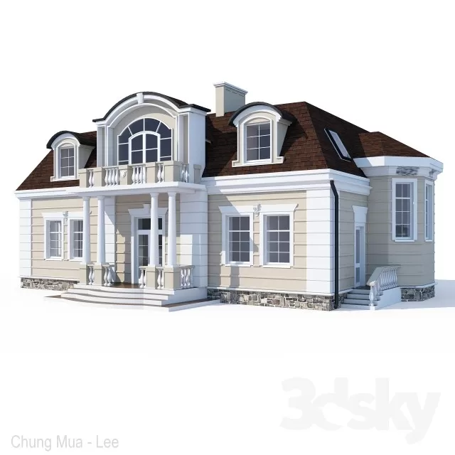 3DSKYFREE – EXTERIOR - HOUSE 3DS MAX MODELS