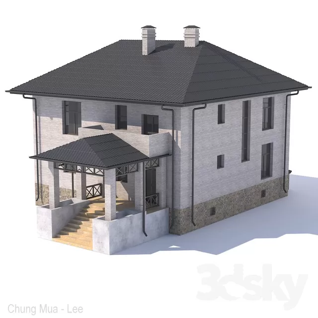 3DSKYFREE – EXTERIOR - HOUSE 3DS MAX MODELS