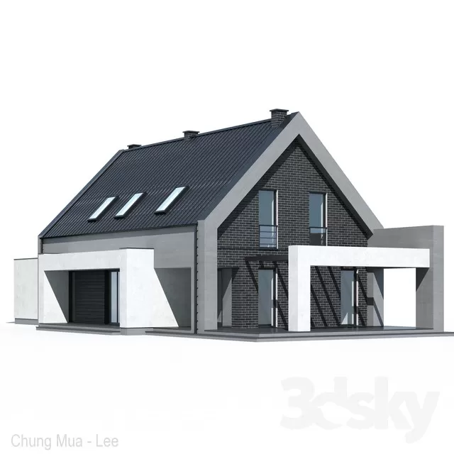 3DSKYFREE – EXTERIOR - HOUSE 3DS MAX MODELS