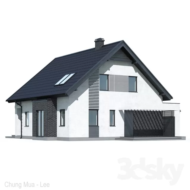 3DSKYFREE – EXTERIOR - HOUSE 3DS MAX MODELS