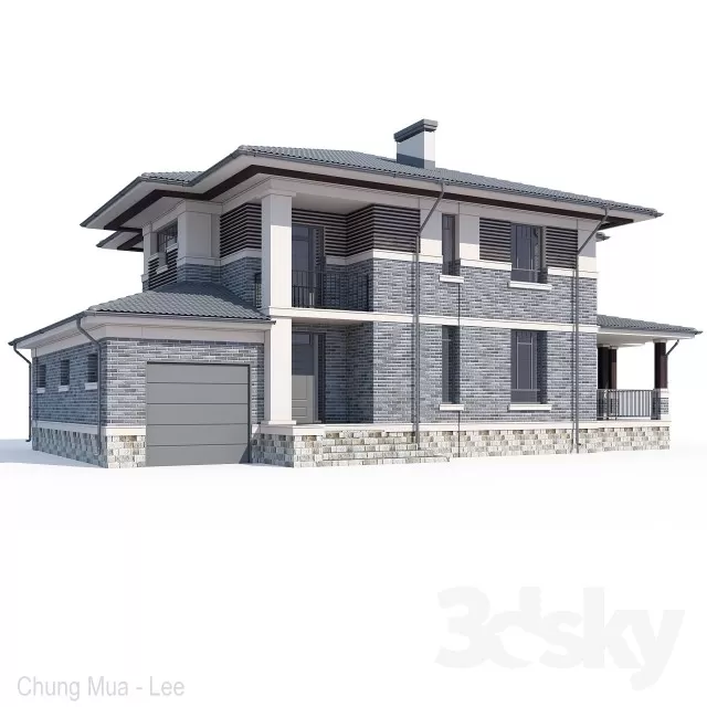 3DSKYFREE – EXTERIOR - HOUSE 3DS MAX MODELS