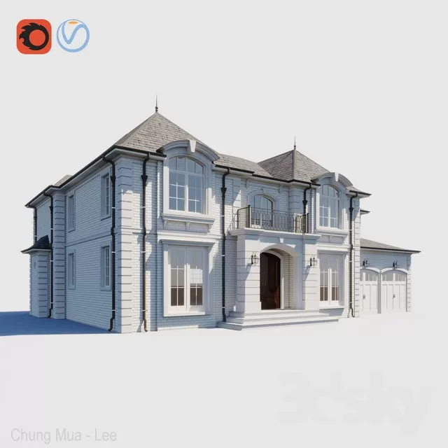 3DSKYFREE – EXTERIOR - HOUSE 3DS MAX MODELS