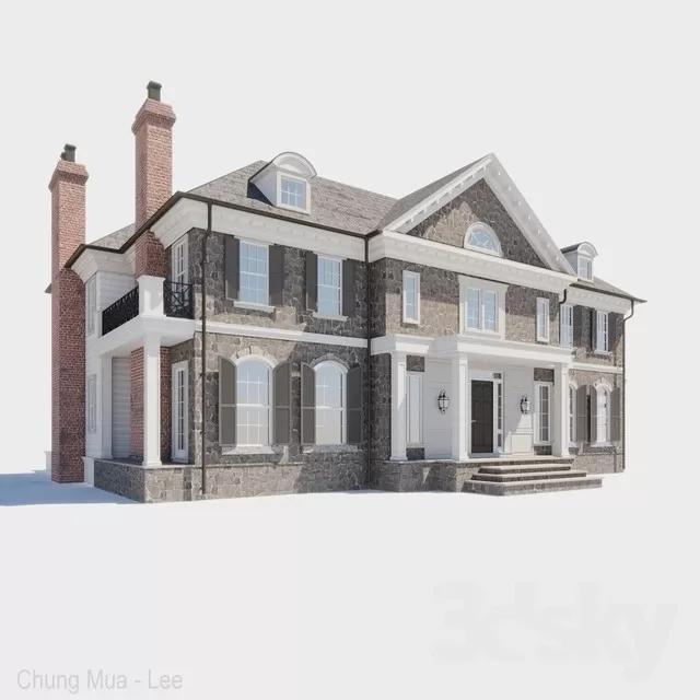3DSKYFREE – EXTERIOR - HOUSE 3DS MAX MODELS