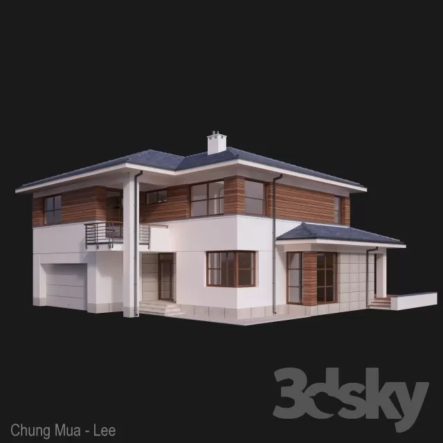 3DSKYFREE – EXTERIOR - HOUSE 3DS MAX MODELS