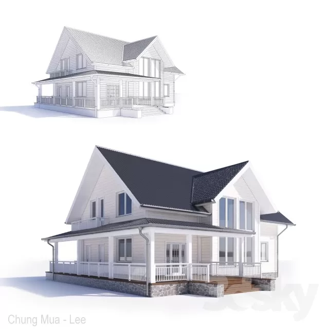 3DSKYFREE – EXTERIOR - HOUSE 3DS MAX MODELS
