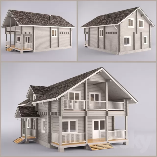 3DSKYFREE – EXTERIOR - HOUSE 3DS MAX MODELS