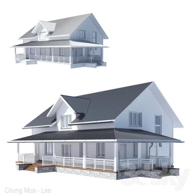 3DSKYFREE – EXTERIOR - HOUSE 3DS MAX MODELS