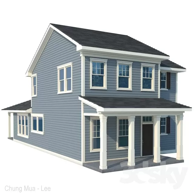 3DSKYFREE – EXTERIOR - HOUSE 3DS MAX MODELS