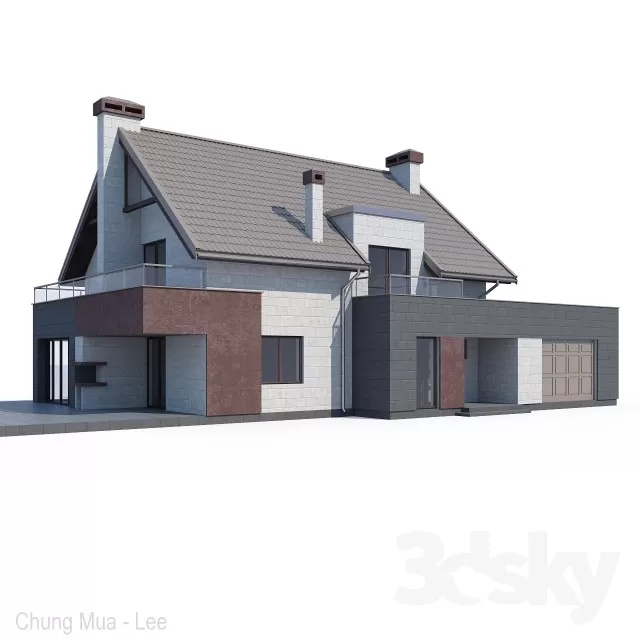 3DSKYFREE – EXTERIOR - HOUSE 3DS MAX MODELS