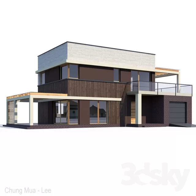 3DSKYFREE – EXTERIOR - HOUSE 3DS MAX MODELS