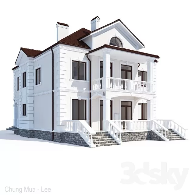 3DSKYFREE – EXTERIOR - HOUSE 3DS MAX MODELS