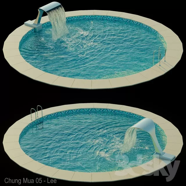 3DSKYFREE – EXTERIOR - POOL 3DS MAX MODELS