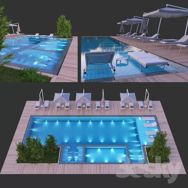3DSKYFREE – EXTERIOR - POOL 3DS MAX MODELS