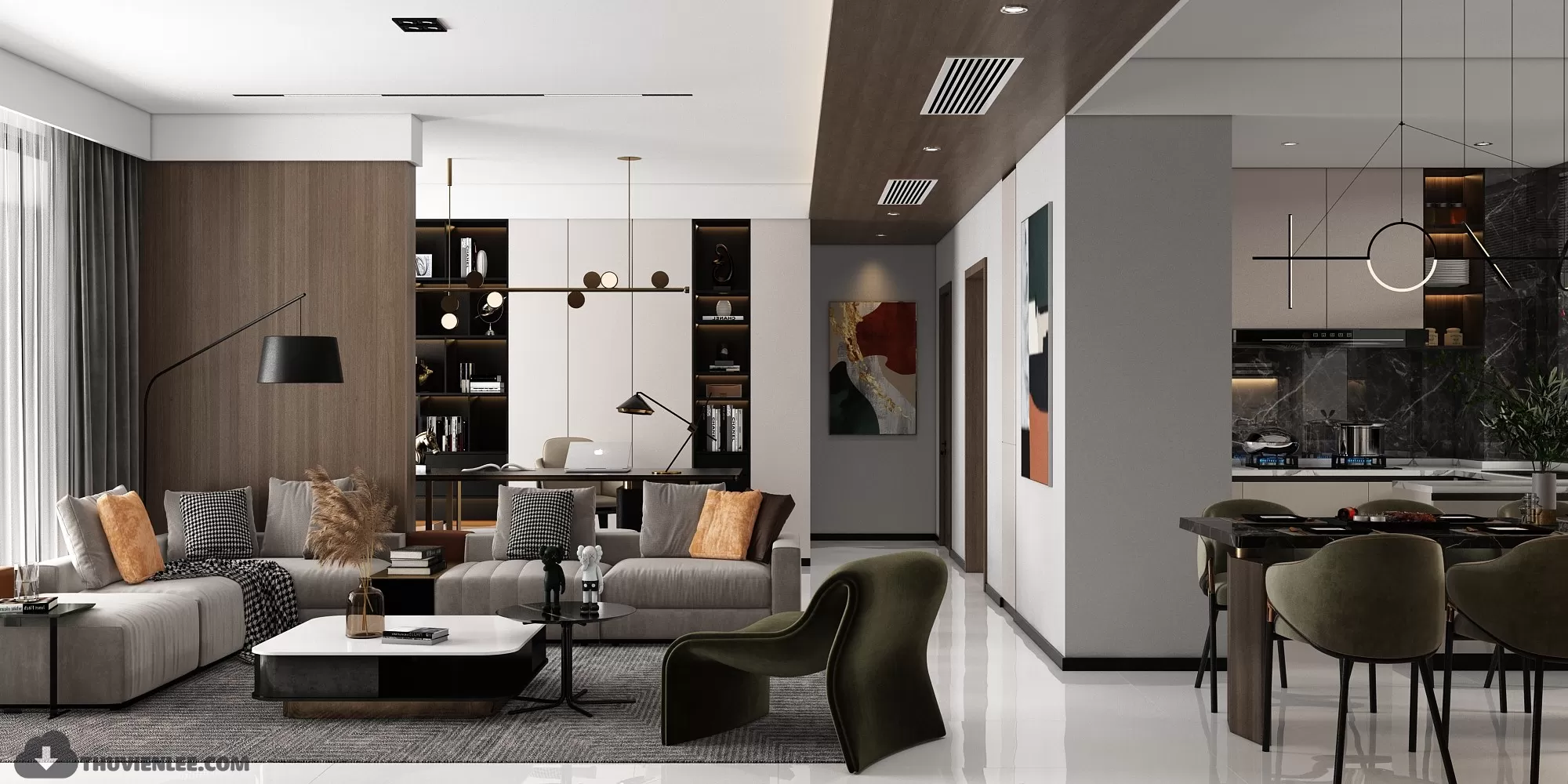 PRO 3D SCENE – LIVING ROOM 3D BLOCK – 032