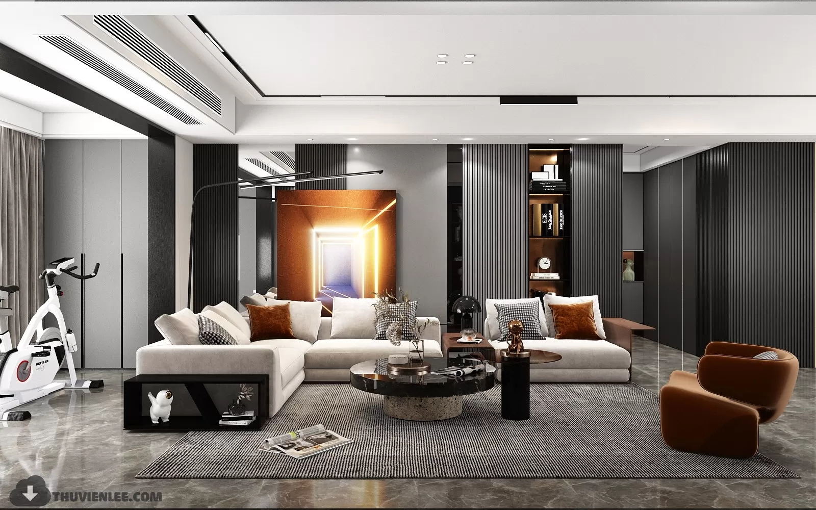 PRO 3D SCENE – LIVING ROOM 3D BLOCK – 034