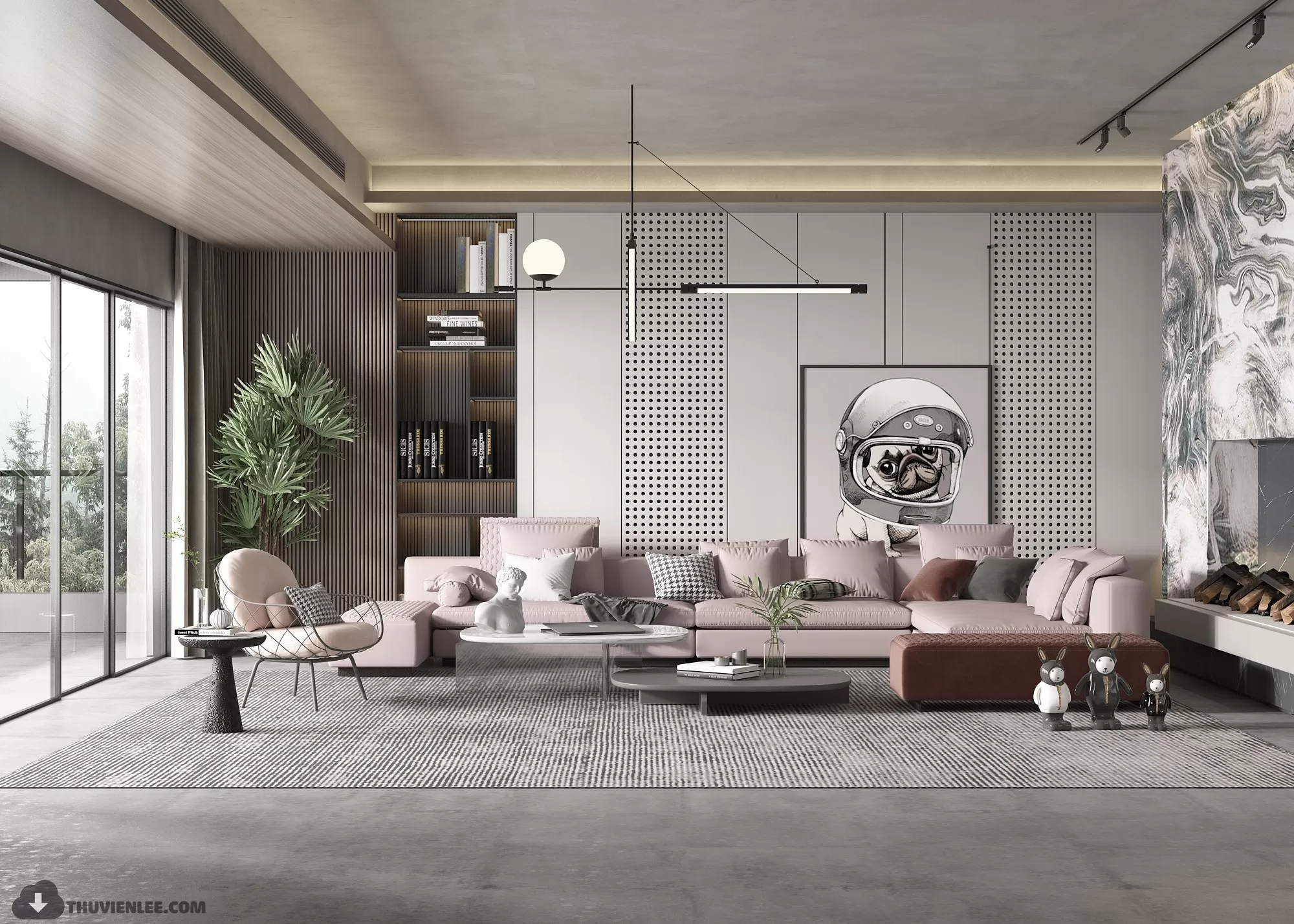 PRO 3D SCENE – LIVING ROOM 3D BLOCK – 035