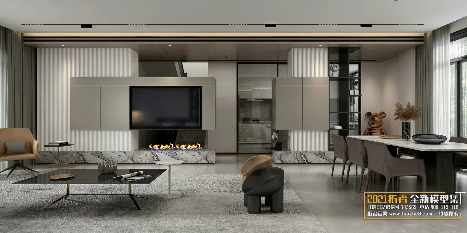 EXTENSION 2021 – 1. LIVING ROOM – 1.1. MODERN STYLES – 266vr – VRAY