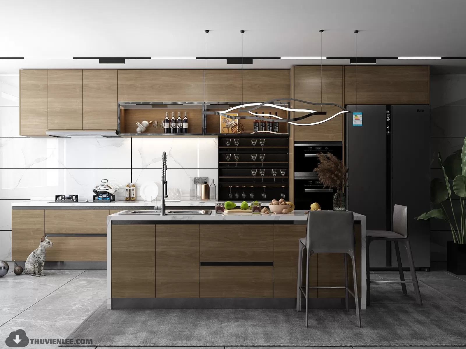PRO 3D SCENE – KITCHEN 3D BLOCK – 012