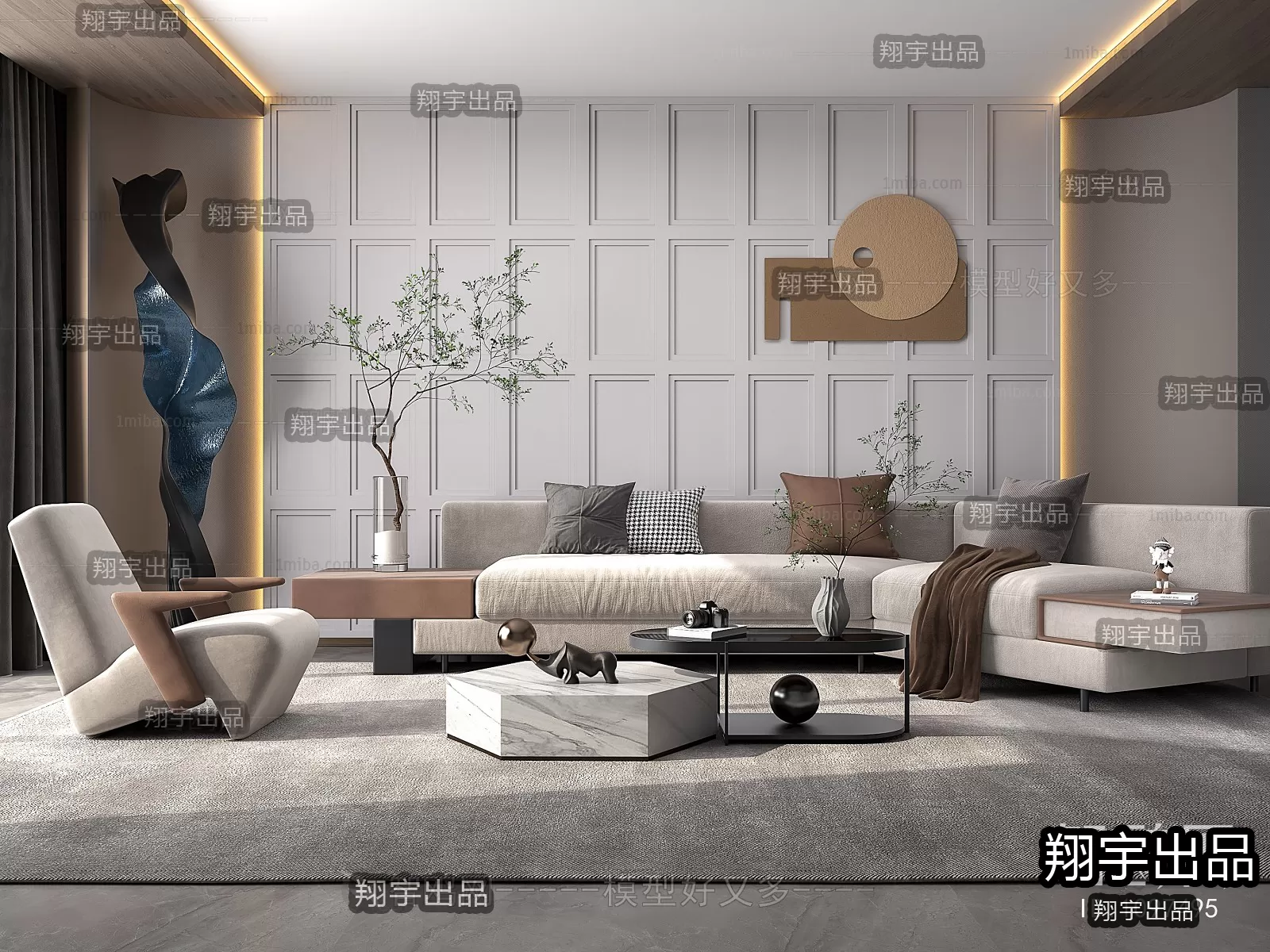 SOFA – 3 – FURNITURE 3D MODELS 2022 (VRAY)