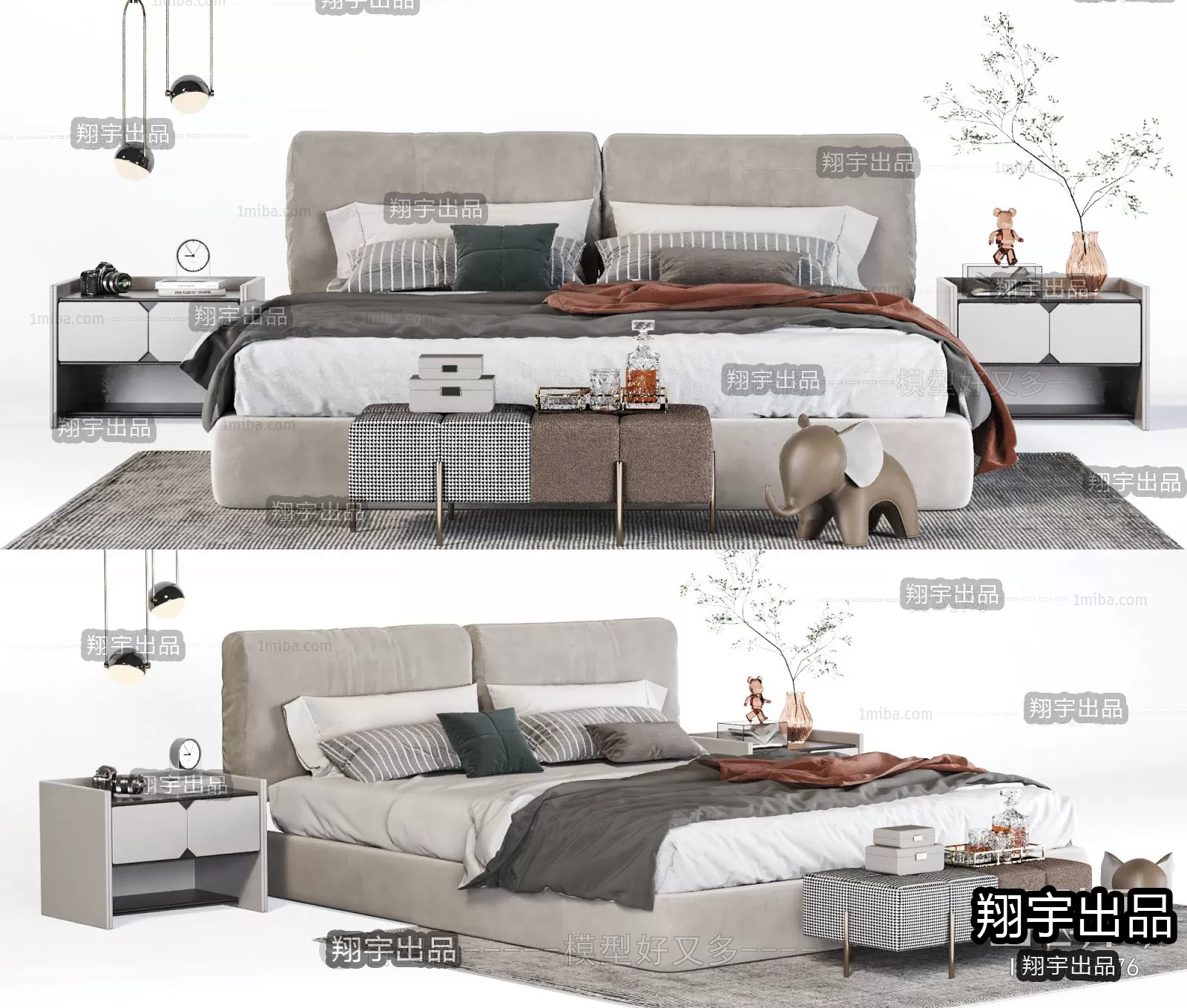 BED – A3 – FURNITURE 3D MODELS 2022 (VRAY)