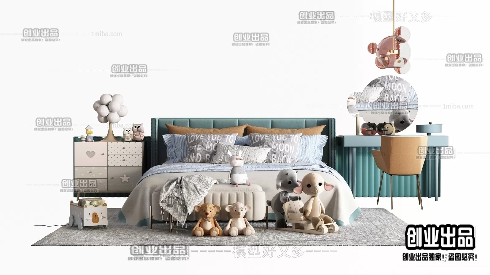 BED – B35 – FURNITURE 3D MODELS 2022 (VRAY)