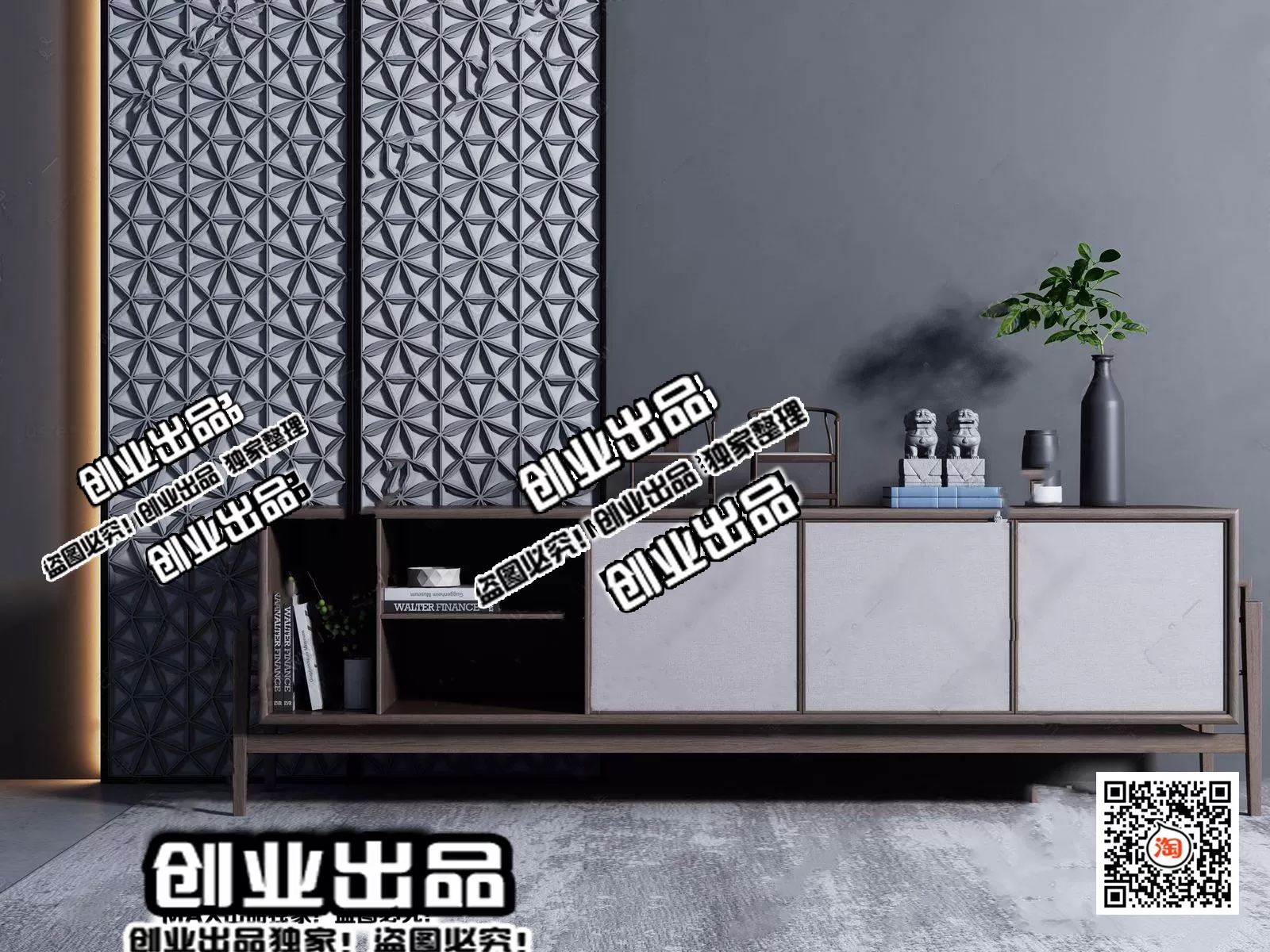 CABINET TV – B6 – FURNITURE 3D MODELS 2022 (VRAY)