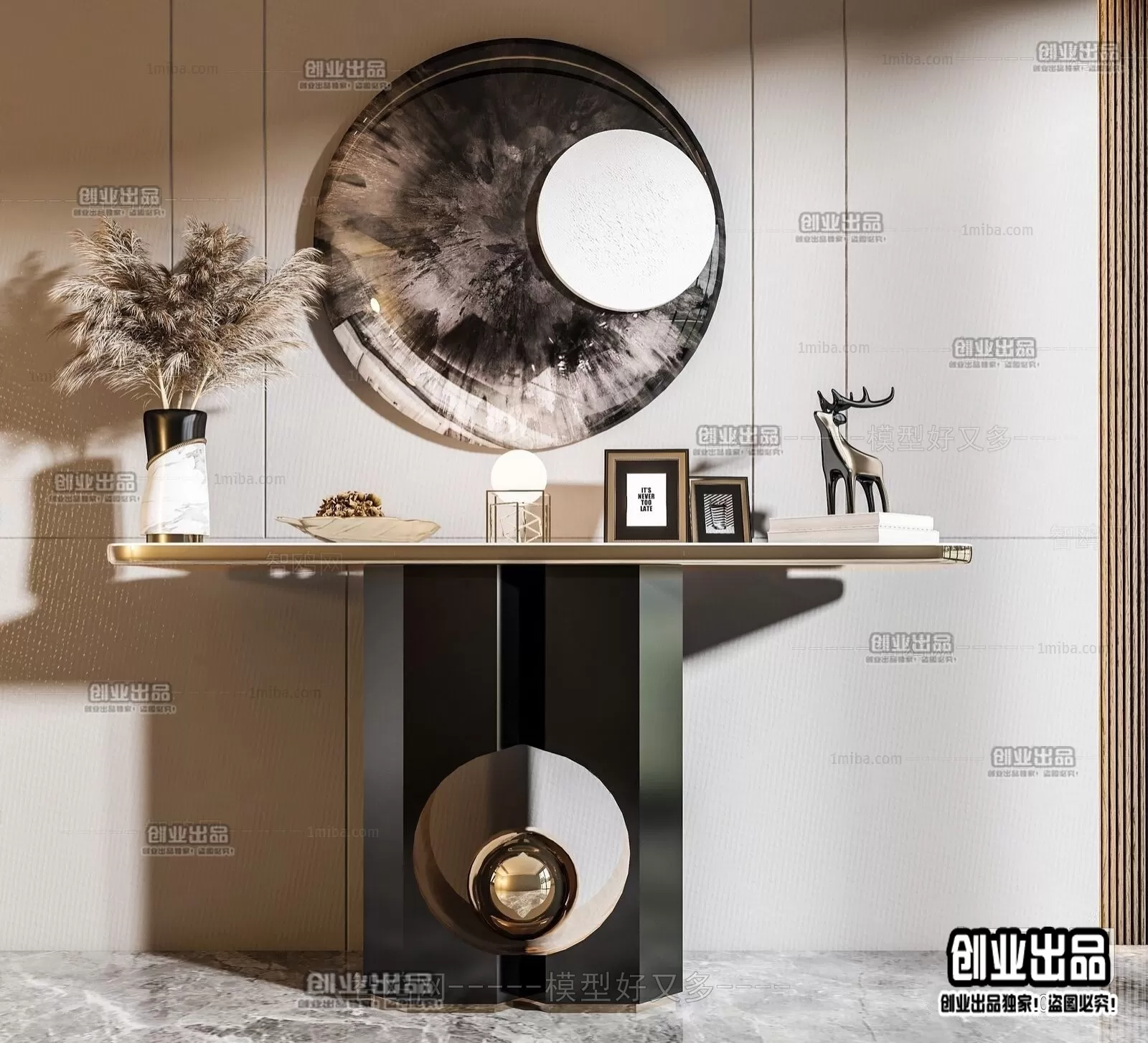 CONSOLE TABLE – 13 – FURNITURE 3D MODELS 2022 (VRAY)