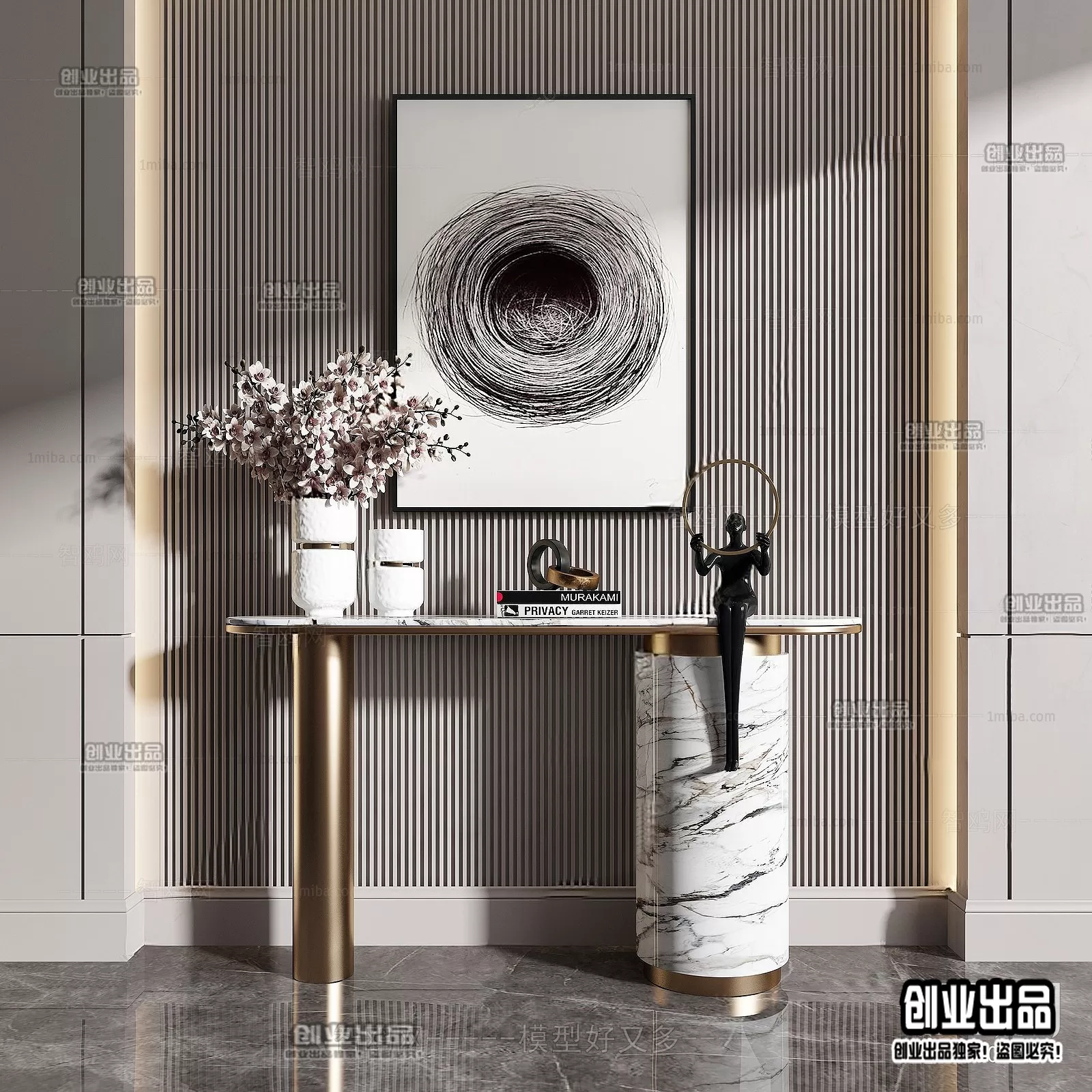 CONSOLE TABLE – 4 – FURNITURE 3D MODELS 2022 (VRAY)