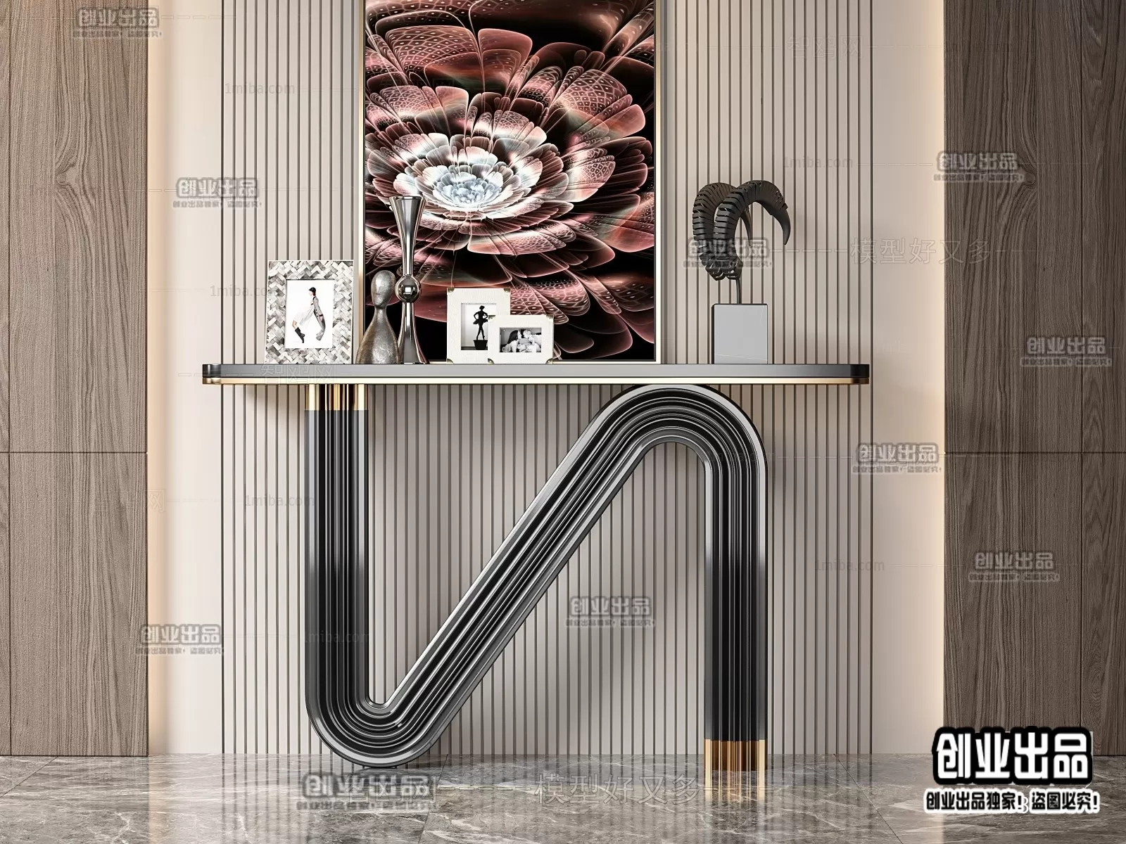 CONSOLE TABLE – 7 – FURNITURE 3D MODELS 2022 (VRAY)