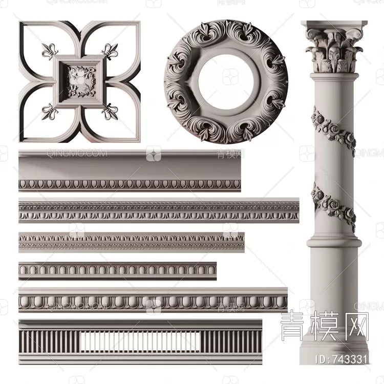 Moulding – Classic 3D Models – 157