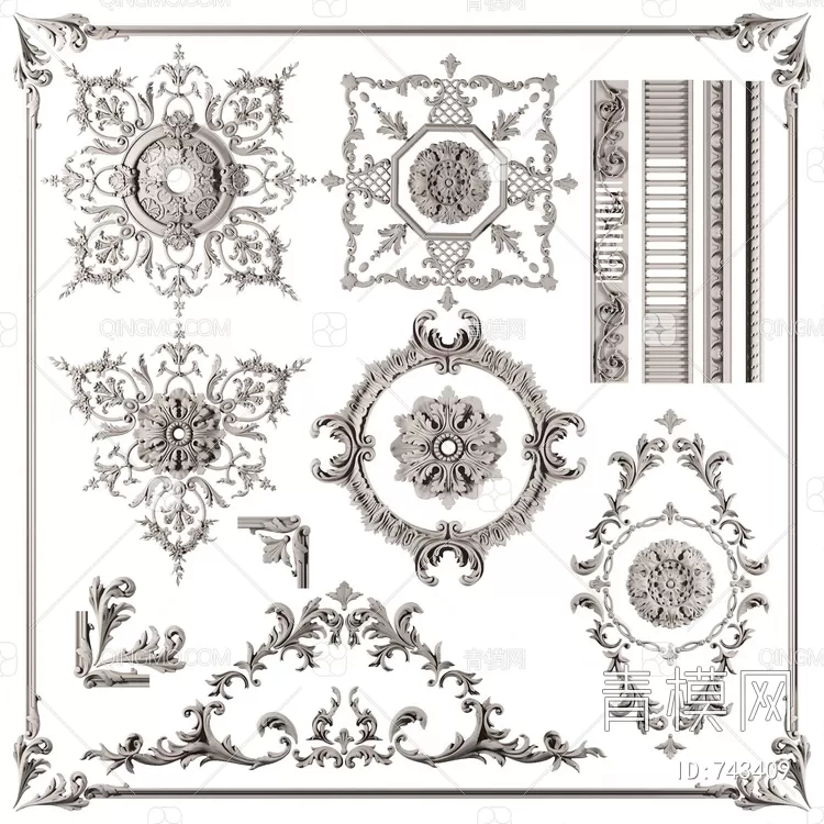 Moulding – Classic 3D Models – 158