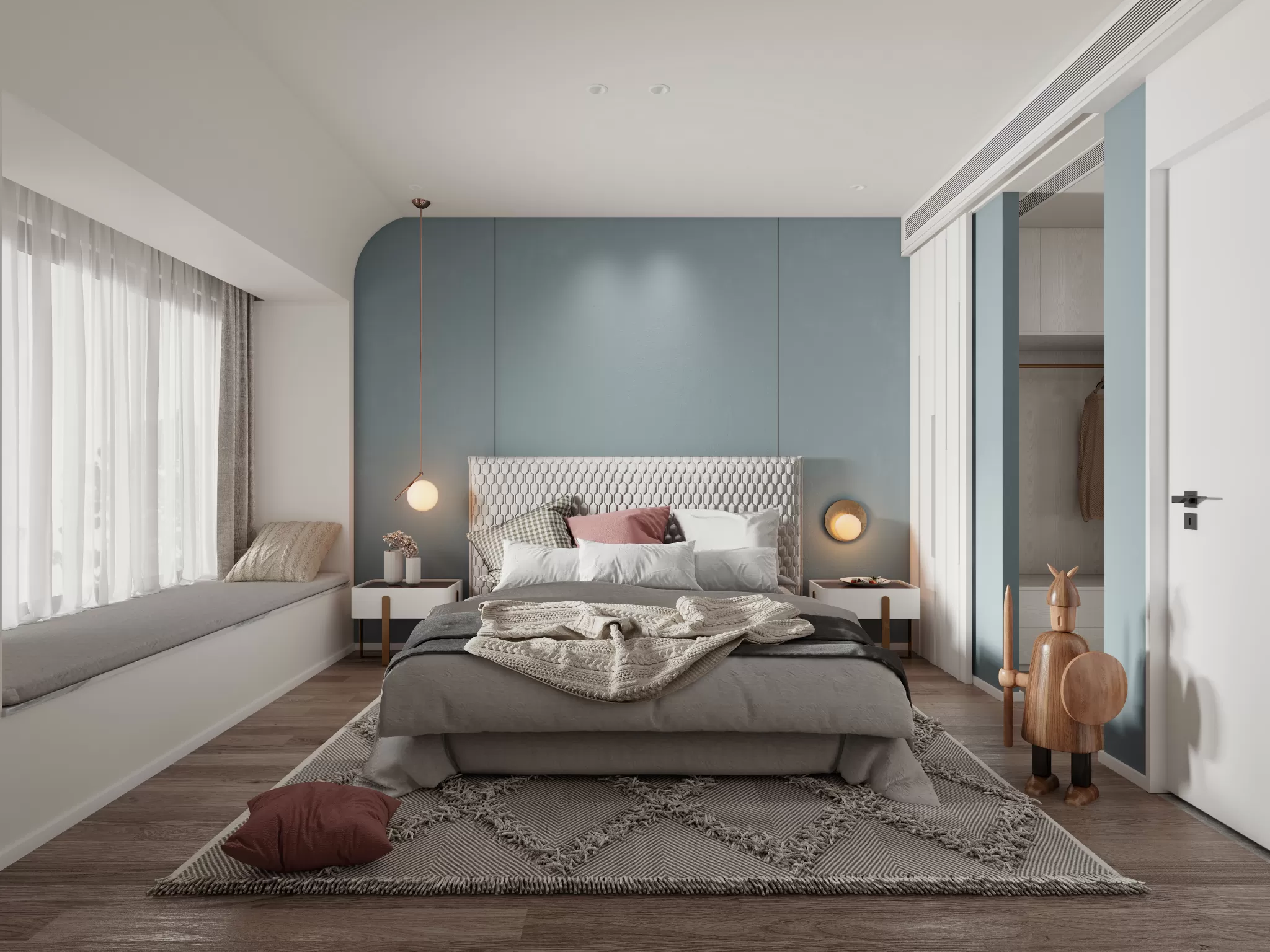 FULL SCENE 3DS MAX – CORONA RENDER – BEDROOM – 009