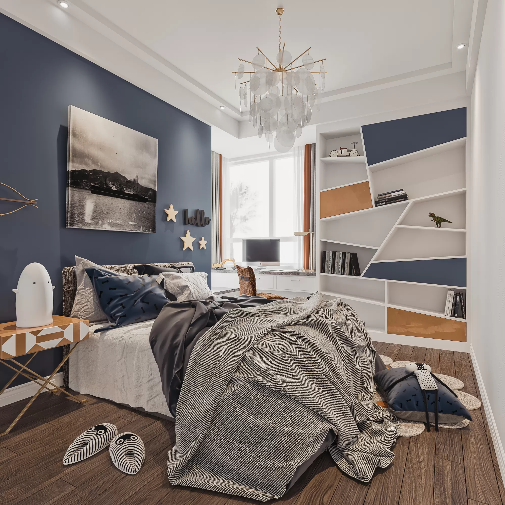 FULL SCENE 3DS MAX – CORONA RENDER – BEDROOM – 045