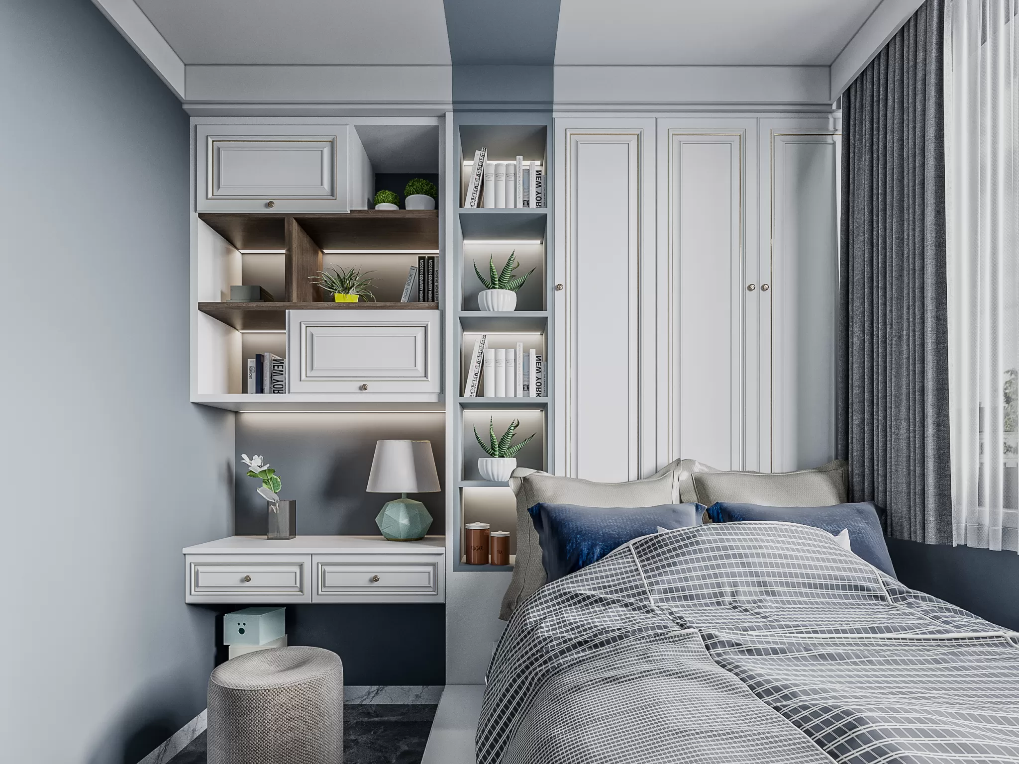 FULL SCENE 3DS MAX – CORONA RENDER – BEDROOM – 056