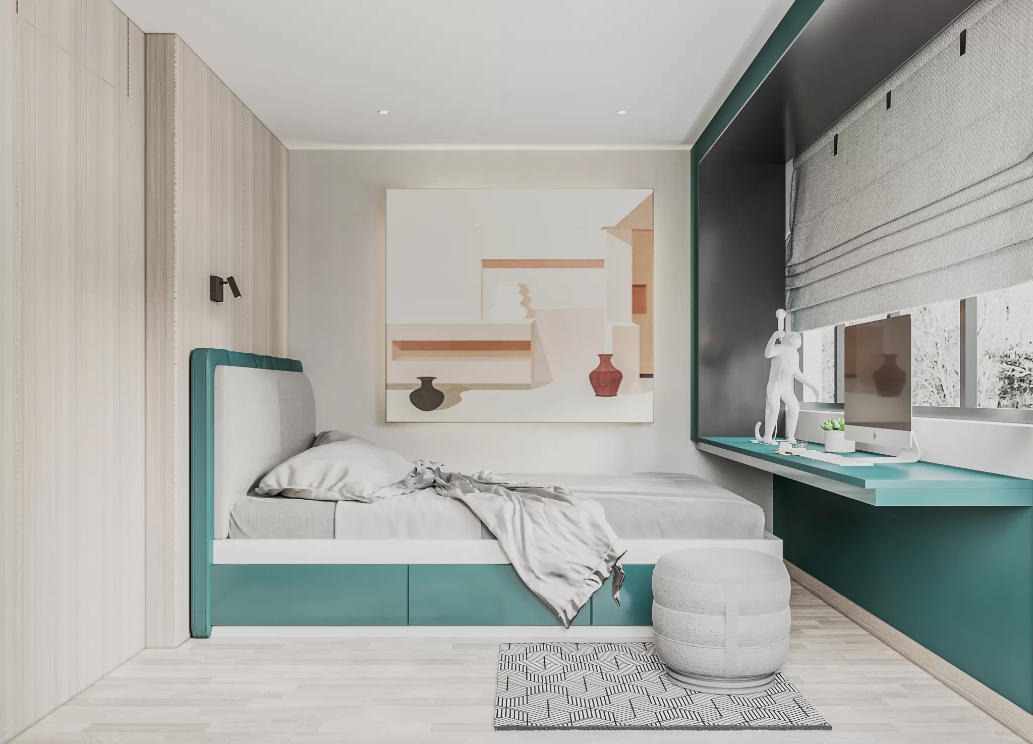 FULL SCENE 3DS MAX – CORONA RENDER – BEDROOM – 063
