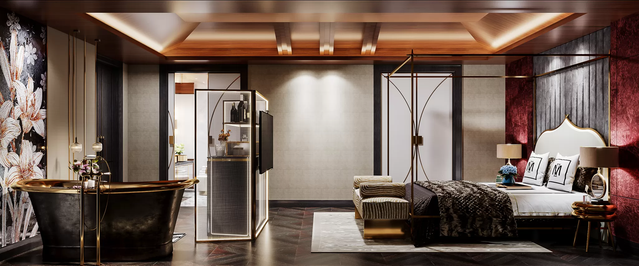 FULL SCENE 3DS MAX – CORONA RENDER – BEDROOM – 095