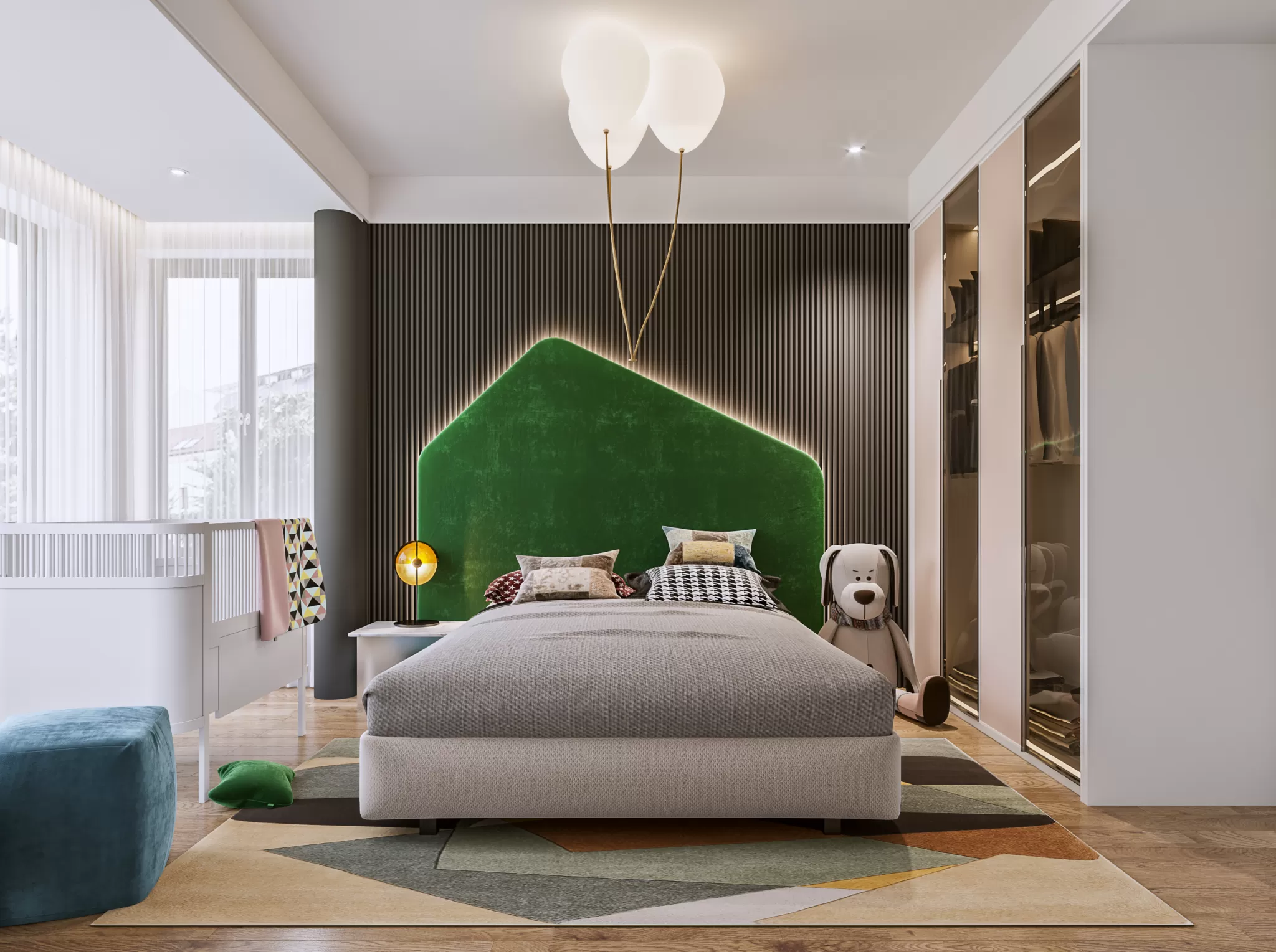 FULL SCENE 3DS MAX – CORONA RENDER – BEDROOM – 100