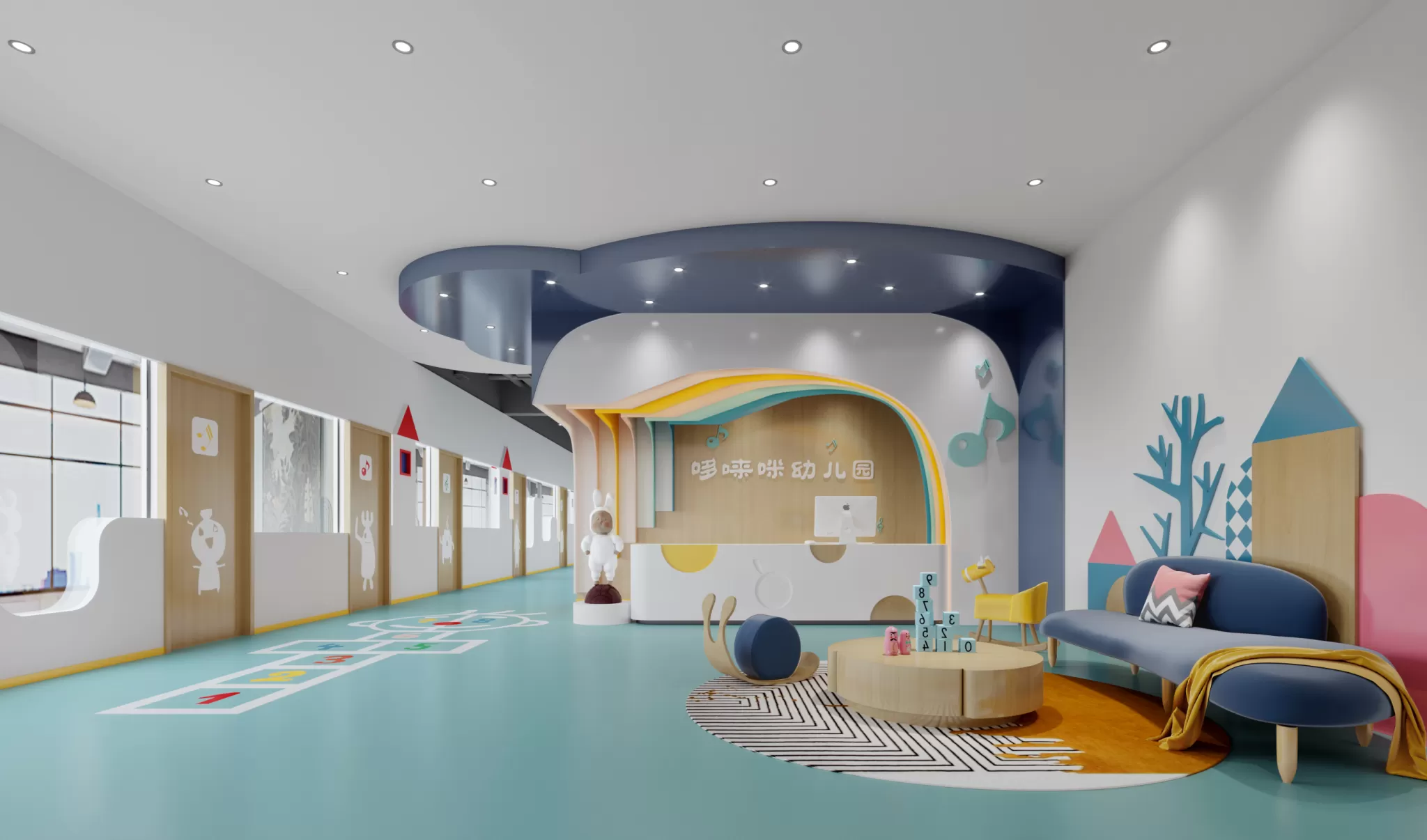 FULL SCENE 3DS MAX – CORONA RENDER – COMMERCIAL SPACE – 021