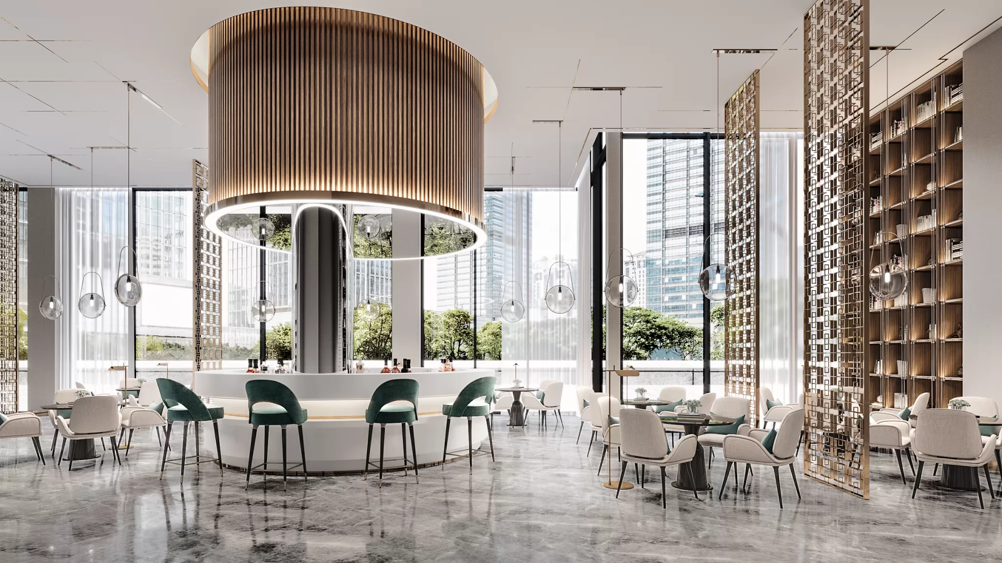 FULL SCENE 3DS MAX – CORONA RENDER – COMMERCIAL SPACE – 035