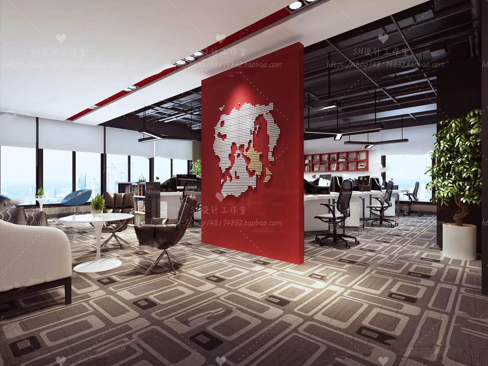 OFFICE – 3D SCENES – BLOCK – 323