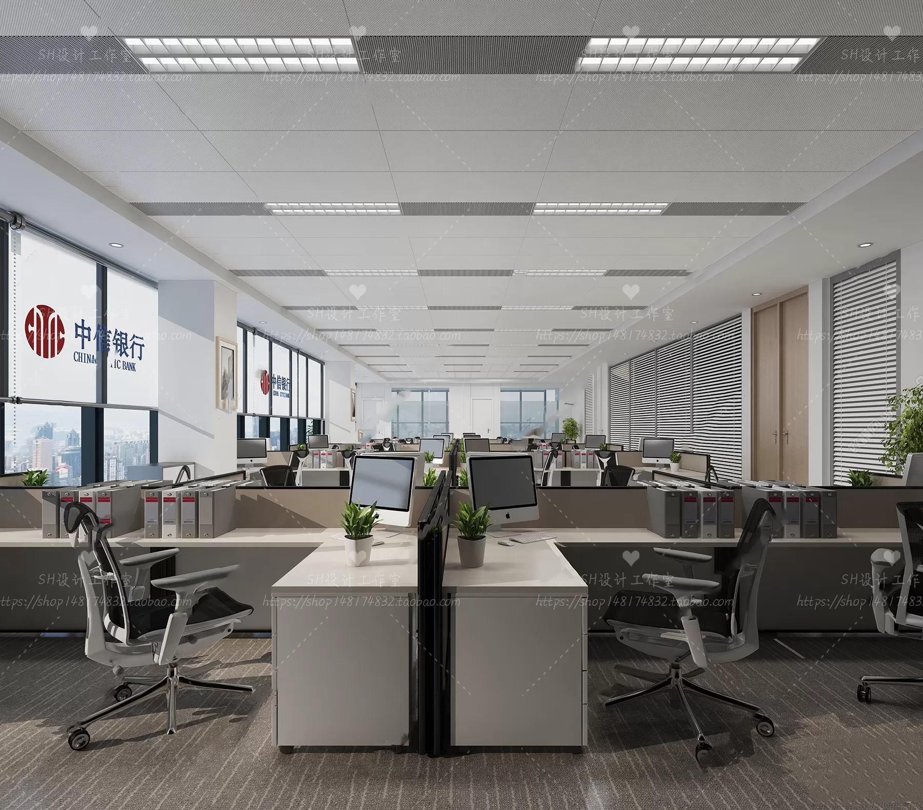 OFFICE – 3D SCENES – BLOCK – 348