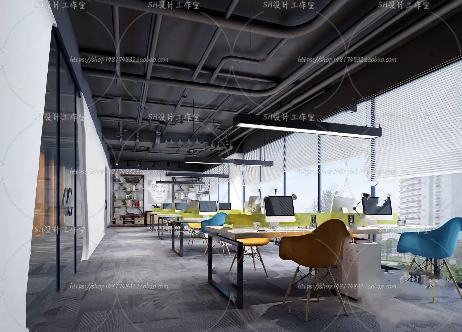 OFFICE – 3D SCENES – BLOCK – 464