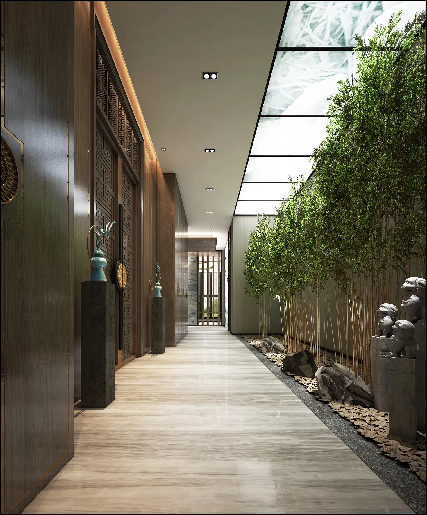 TZ INTERIOR DESIGN 2021 (VRAY) – 18. CORRIDOR, ELEVATOR – 01
