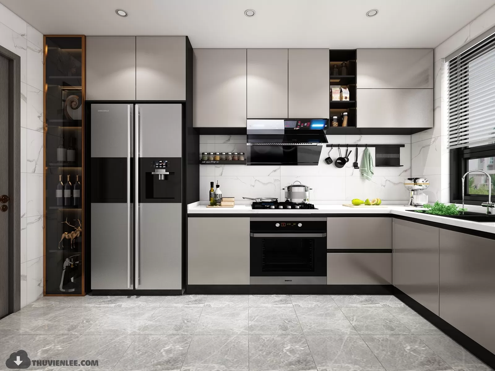 PRO 3D SCENE – KITCHEN 3D BLOCK – 018