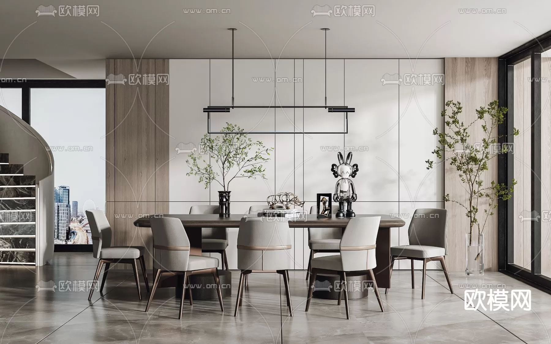 3ds Max Files – Model – 26 – Dinner Table Model – 4 – Dinner Table Model by x