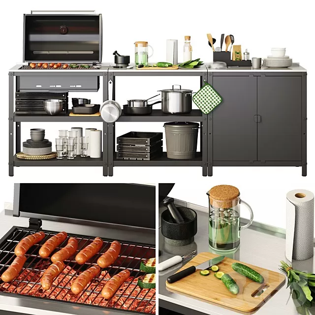 ARCHITECTURE – BABECUE & GRILL – 3D MODELS – FREE DOWNLOAD – 1132