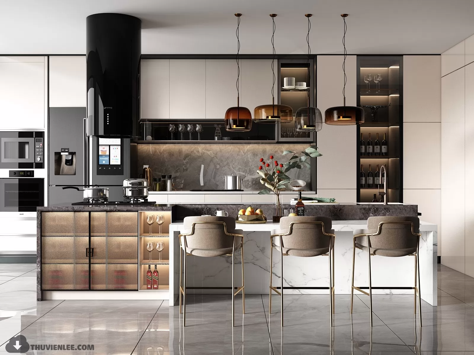 PRO 3D SCENE – KITCHEN 3D BLOCK – 029