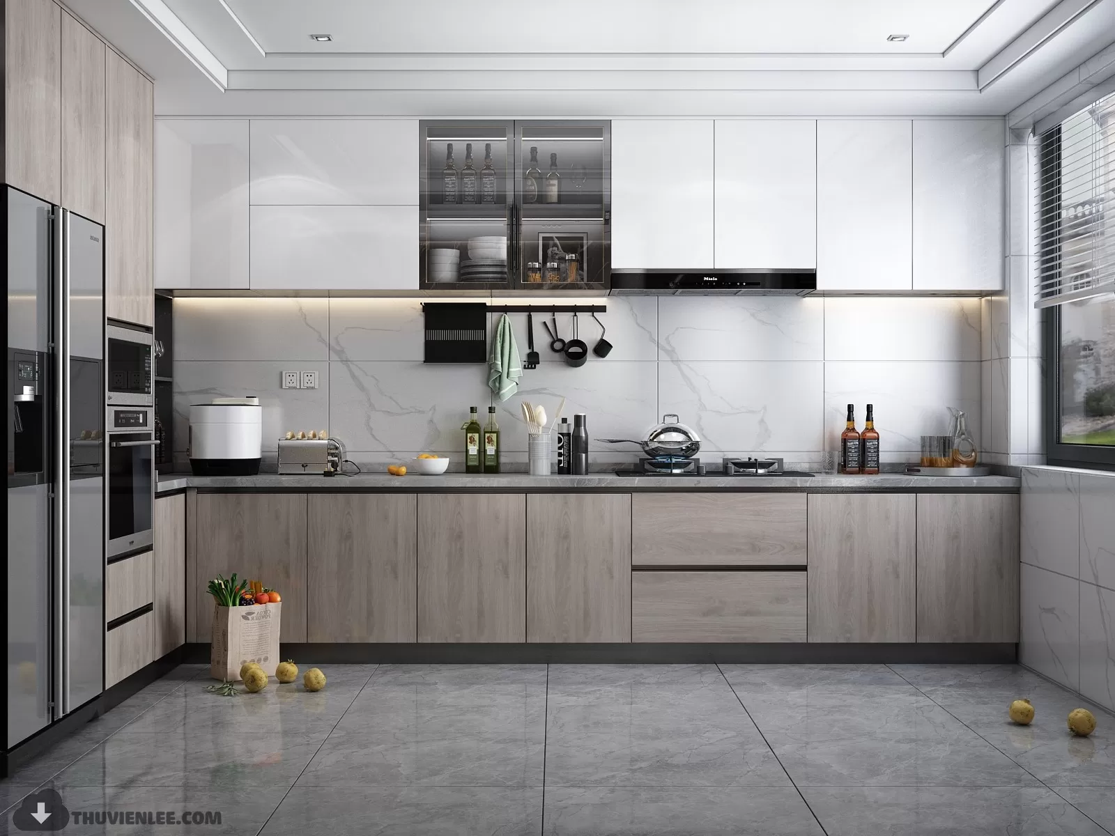 PRO 3D SCENE – KITCHEN 3D BLOCK – 030